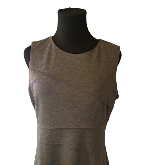 London Style Collection gray sleevless zip dress size 12 - Picture 7 of 7